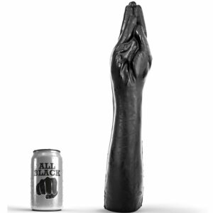 All black fisting buttplug hand