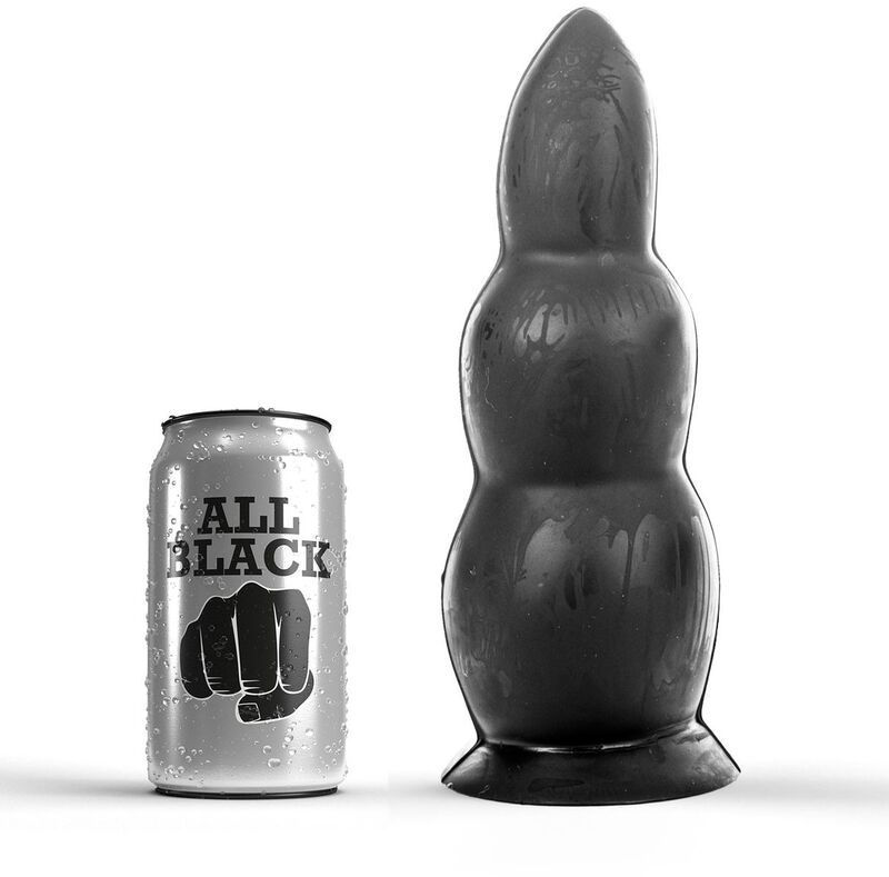 All black buttplug xl svart 23 cm