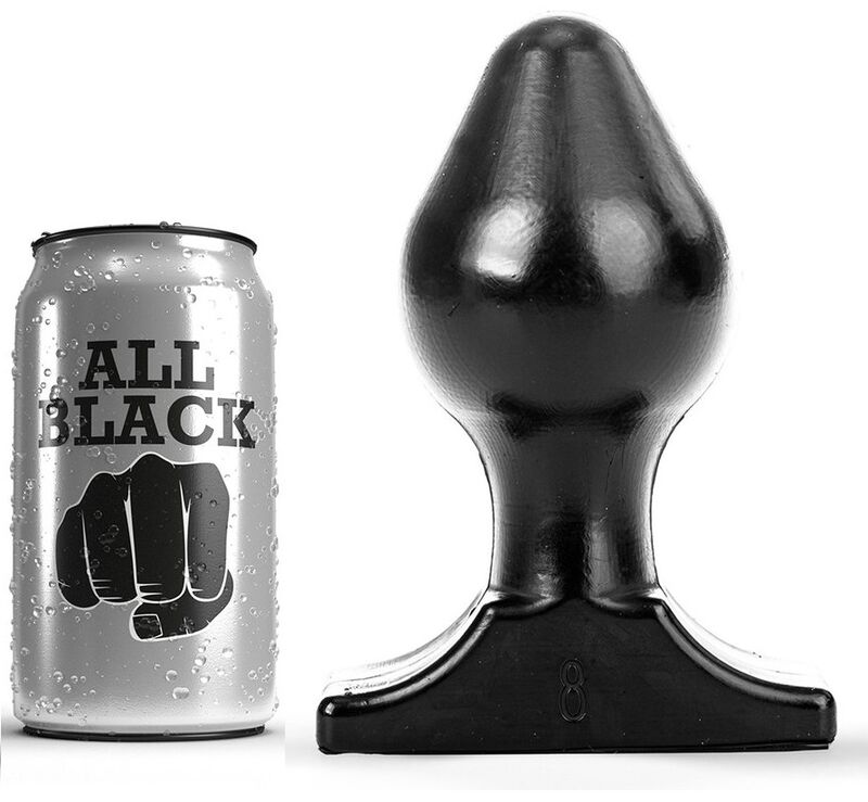 All black buttplug 16 x 8 cm